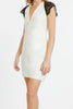 Michelle mini dress with deep-v neckline